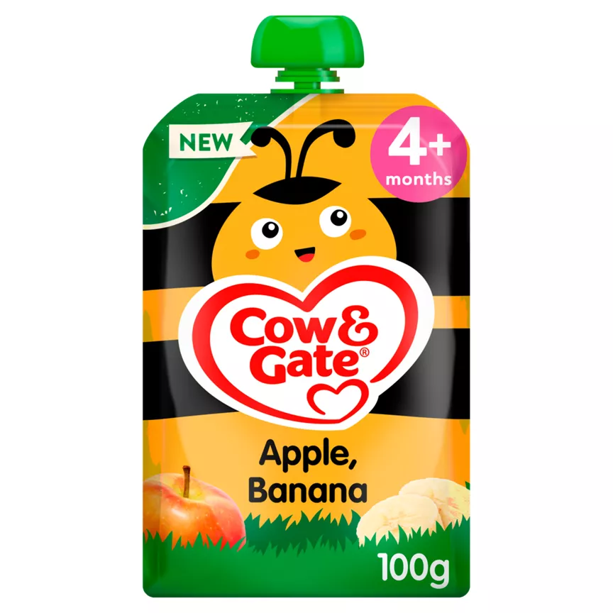 Cow & Gate Apple, Banana From 4 Months 100g