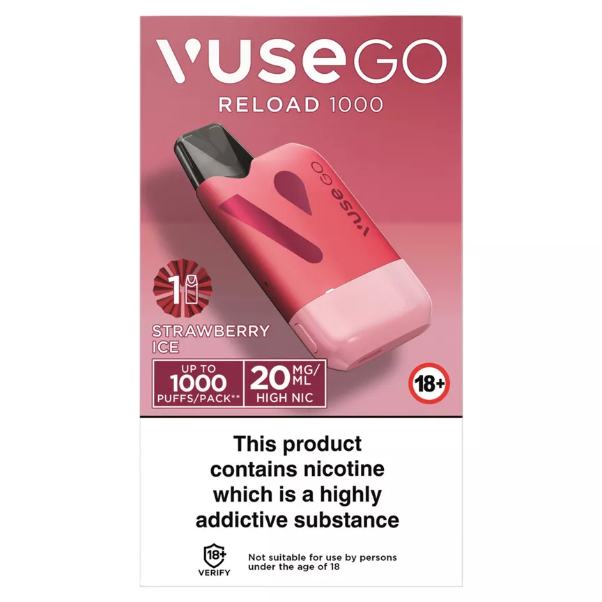 Vuse Go Reload 1000 Strawberry Ice 20mg/ml