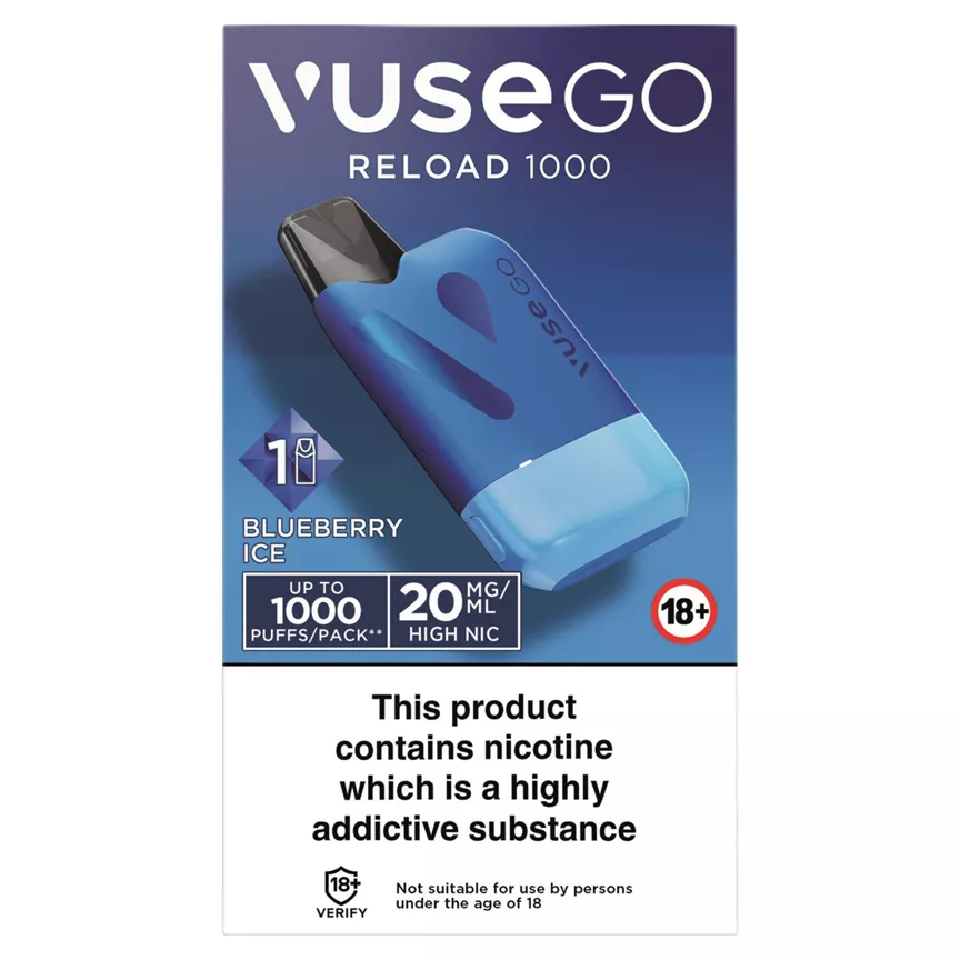 Vuse Go Reload 1000 Blueberry Ice 20mg/ml