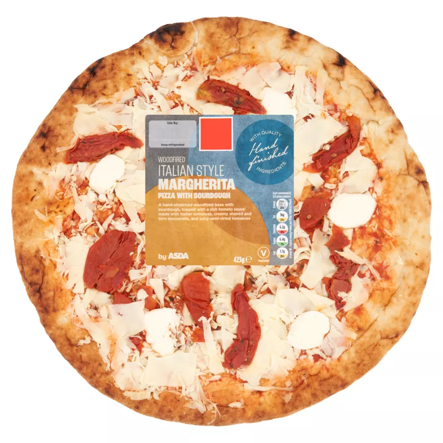 ASDA Woodfired Italian Style Margherita Pizza with Sourdough 423g