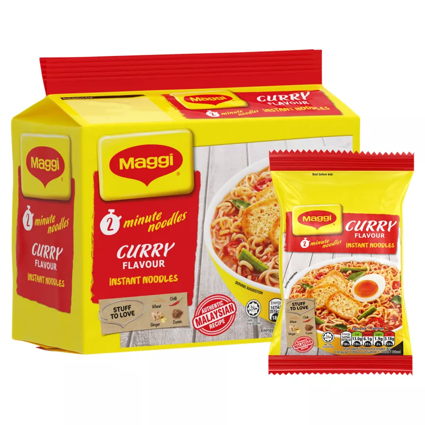Maggi Curry Flavour Instant Noodles 5 x 79g