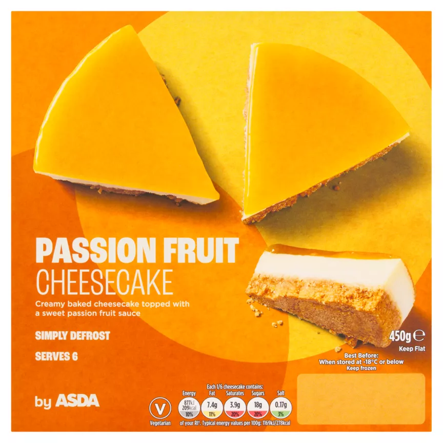 ASDA Passion Fruit Cheesecake 450g