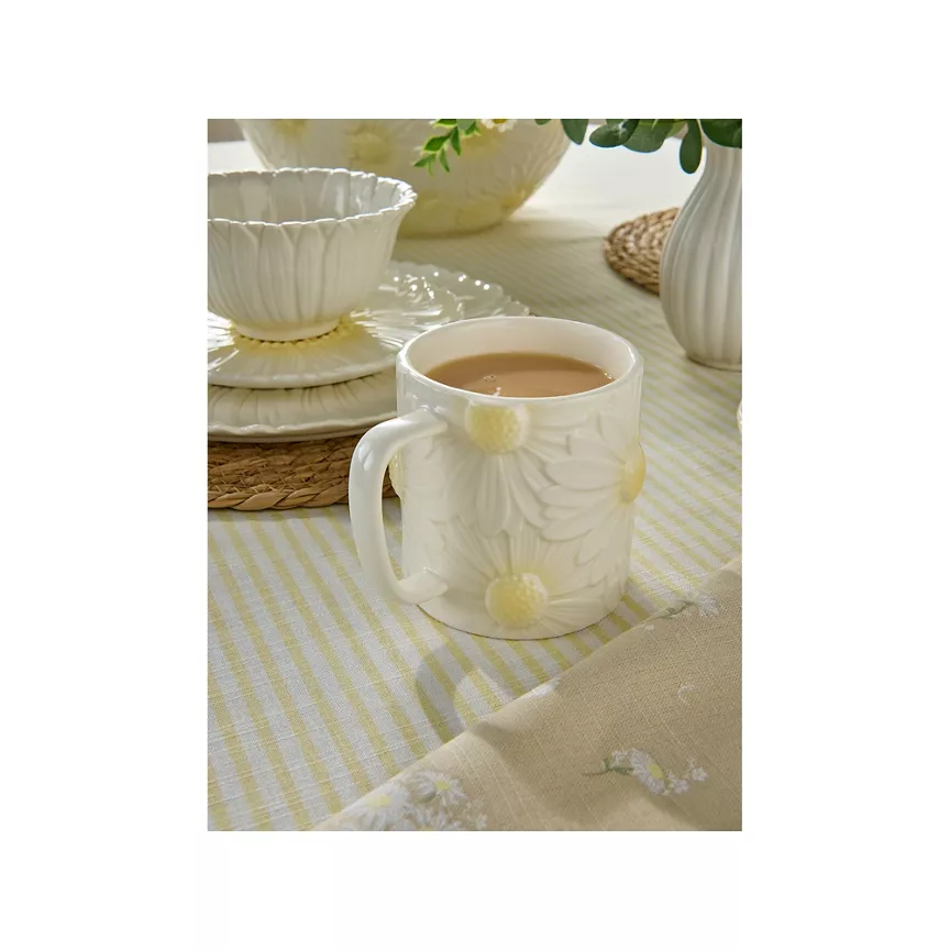 At Home with Stacey Solomon Yellow & White Daisy Mug