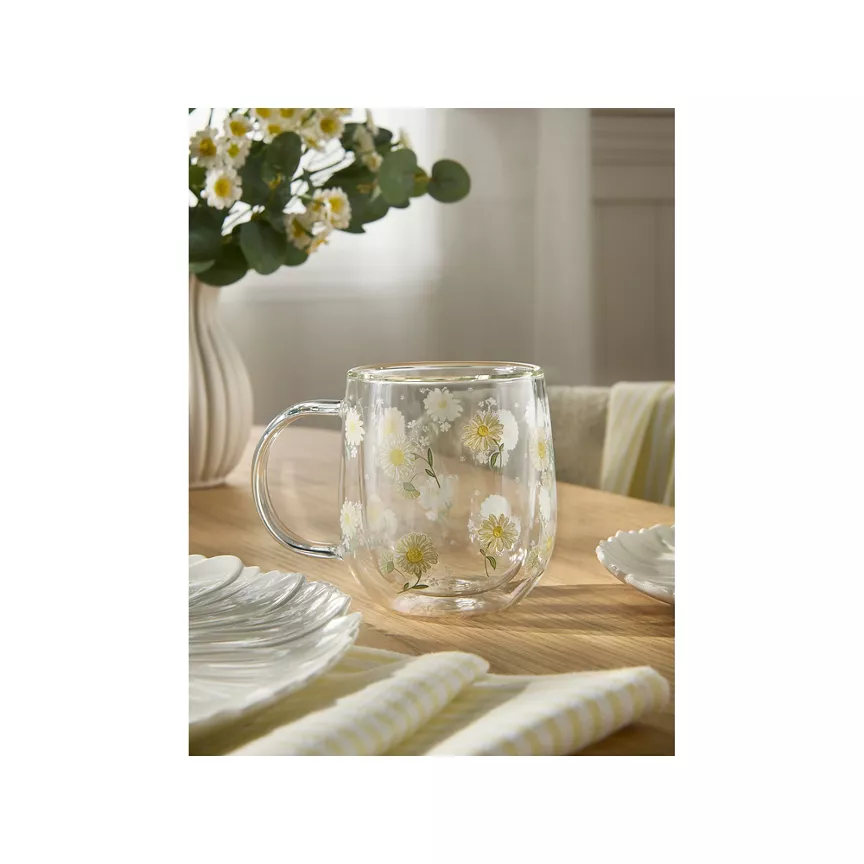 At Home with Stacey Solomon Daisy Double Wall Mug