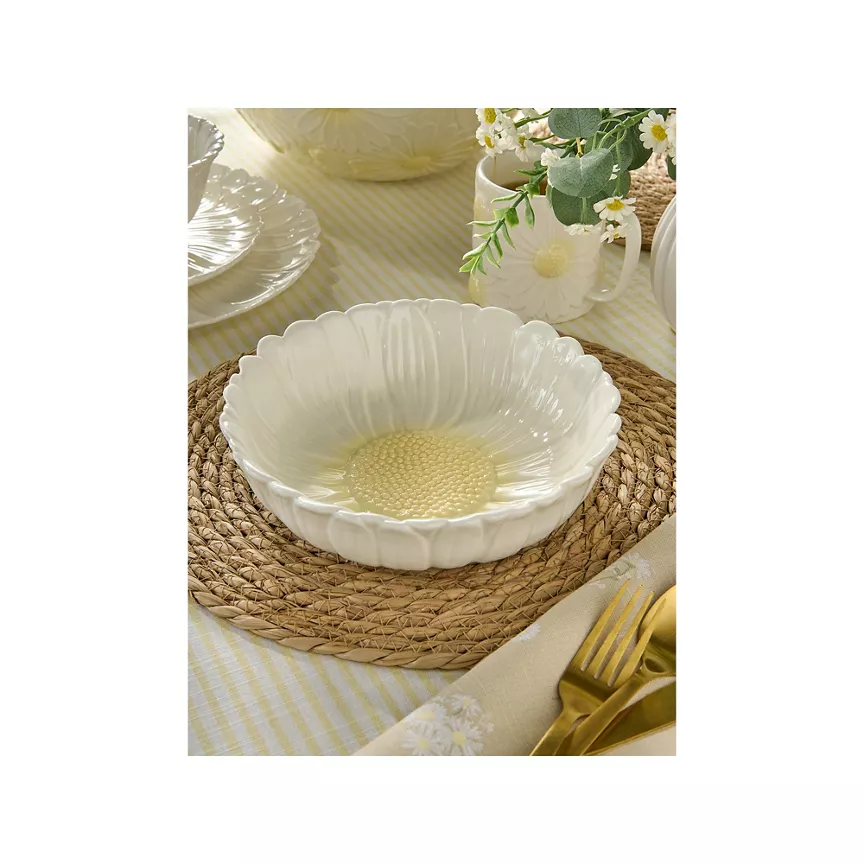 At Home with Stacey Solomon Yellow & White Pasta Bowl