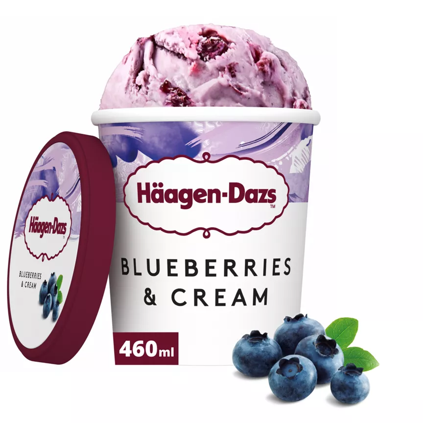 Häagen-Dazs Blueberries & Cream Ice Cream Tub 460ml