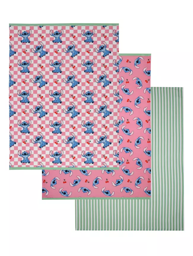 George Home Stitch Pink Tea Towels