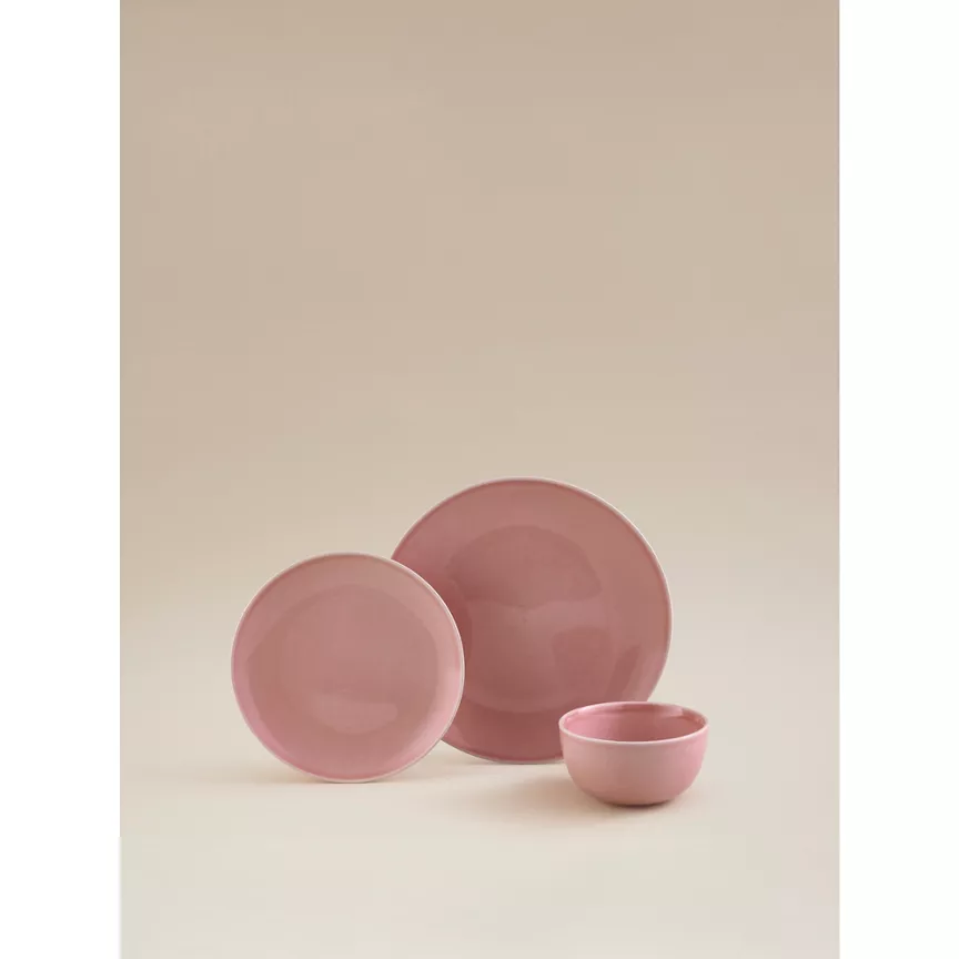 George Home Pink Reactive Glaze Dinner Set 12 Piece