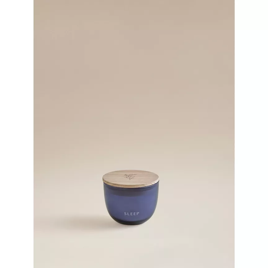 George Home Purple Wellness Sleep Wooden Lid Candle