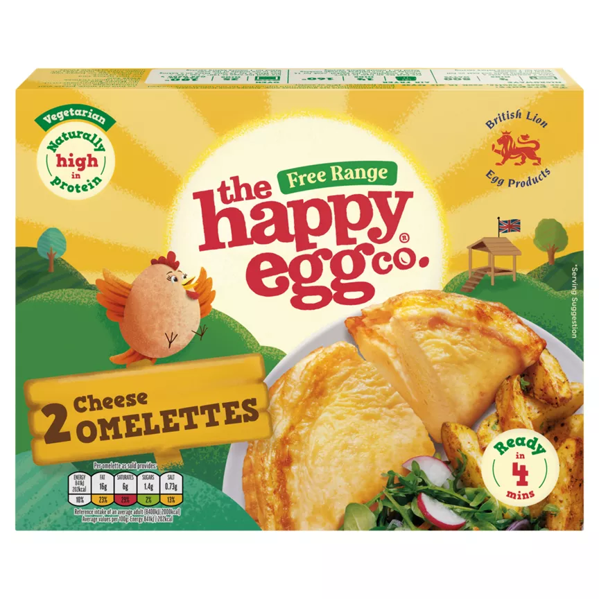 The Happy Egg Co Free Range 2 Cheese Omelettes 200g