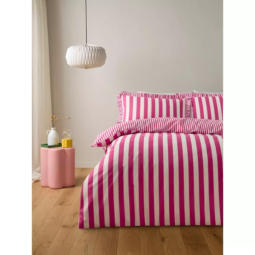 George Home Box Pleat Striped Duvet Set - Single