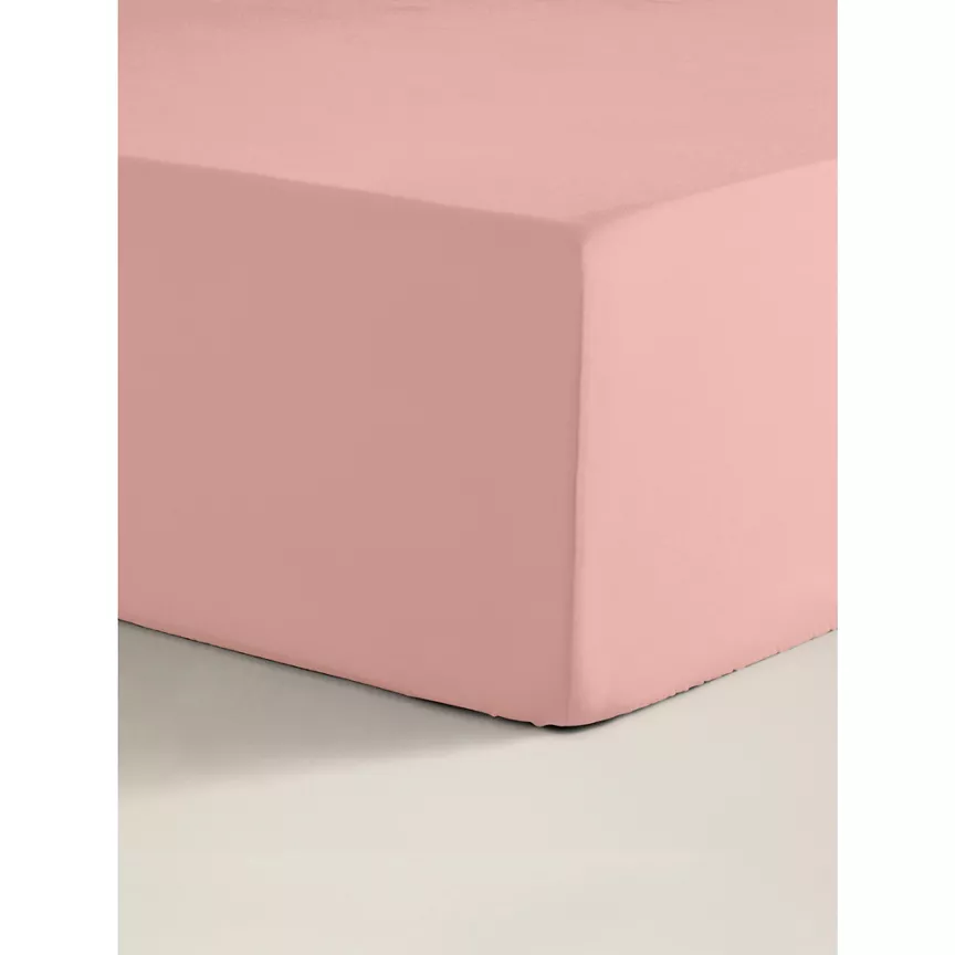 George Home Fitted Sheet Dusky Pink Single - Single