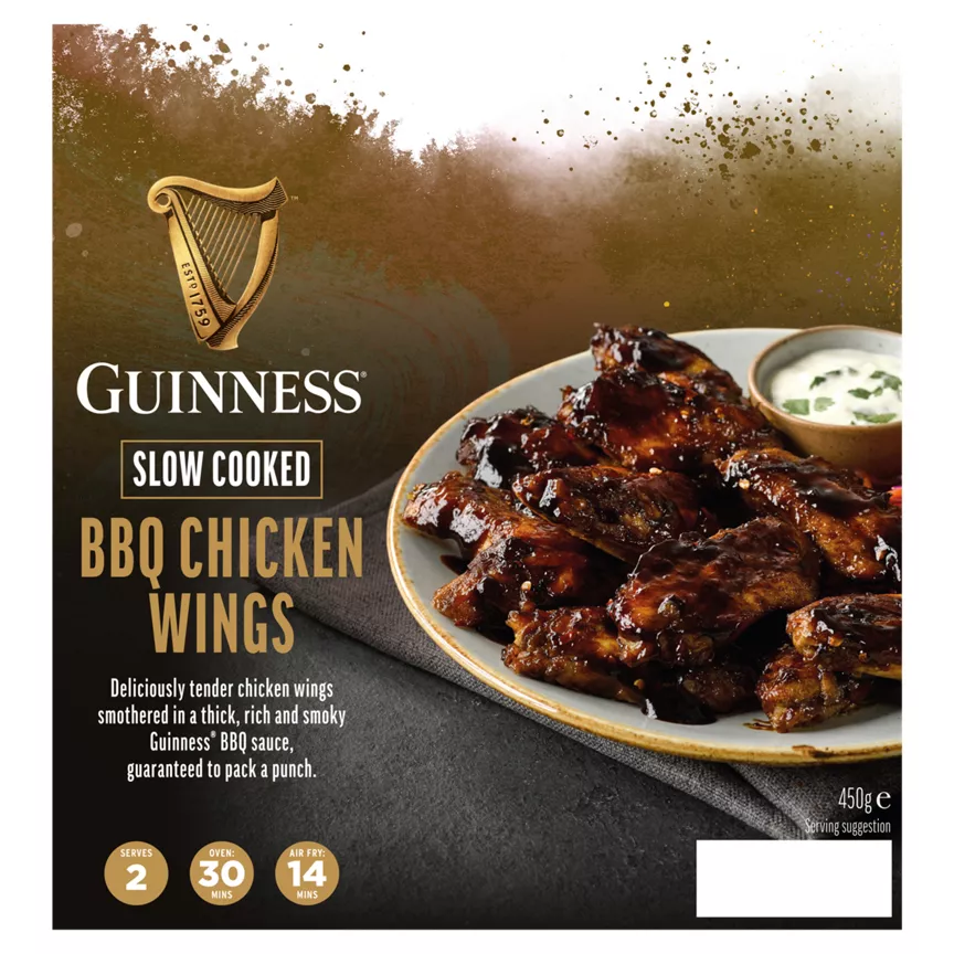 Guinness Slow Cooked BBQ Chicken Wings 450g