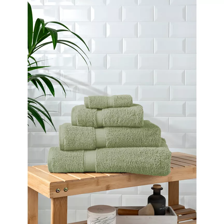 George Home Light Sage Super Soft Cotton Bath Towel