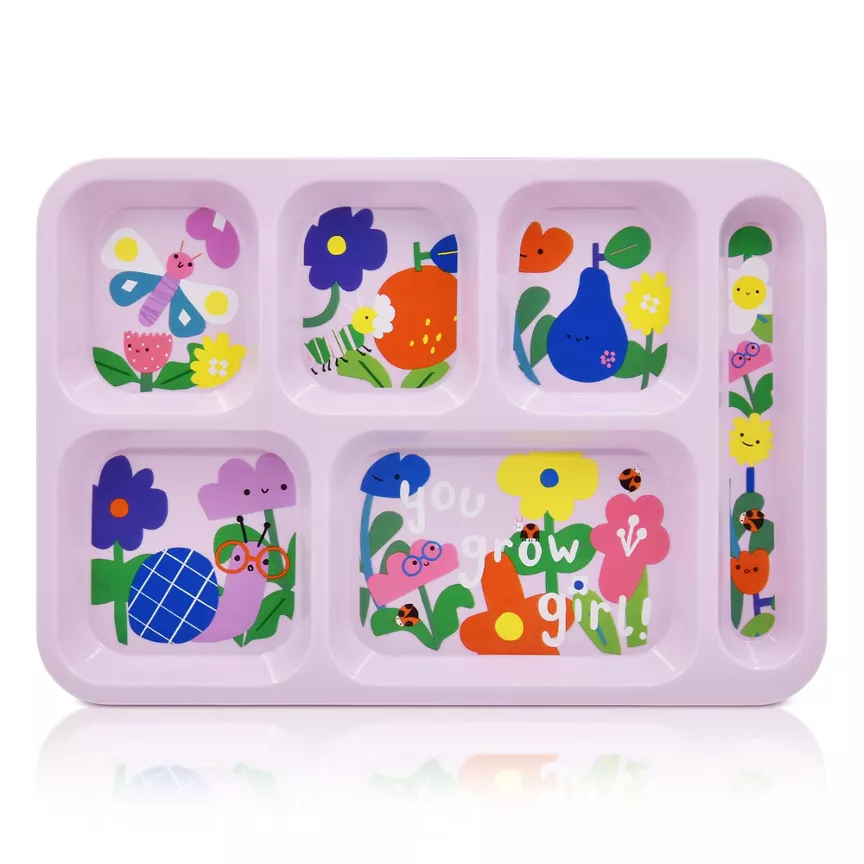 George Home Kids Tray Butterfly Purple 36.3x25x2.4cm