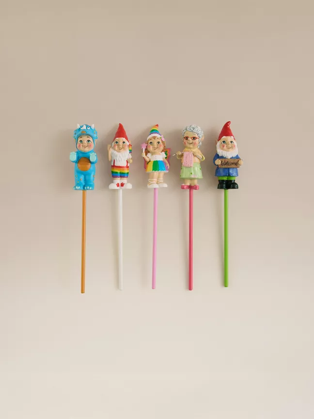 George Home Gnome Garden Stakes Assortment 3.5x2.3x17.5cm