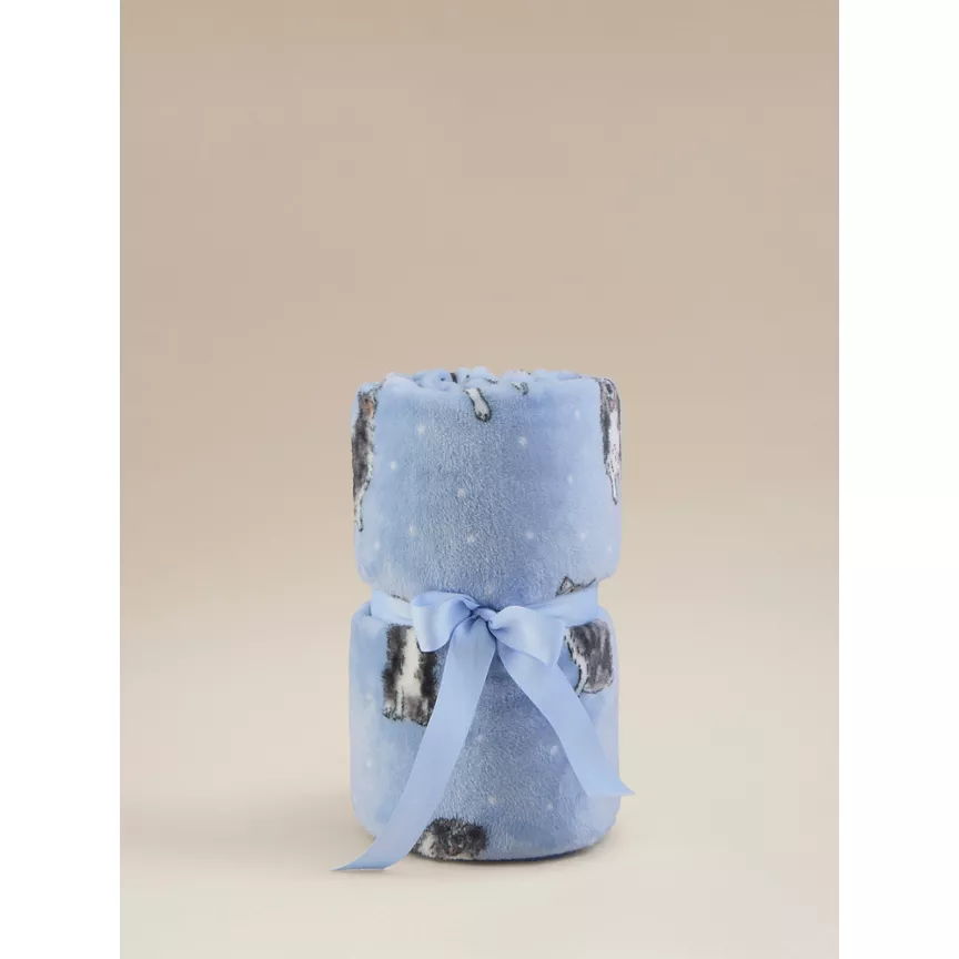 George Home Blue Collie Dog Supersoft Throw - 150cm x 120cm