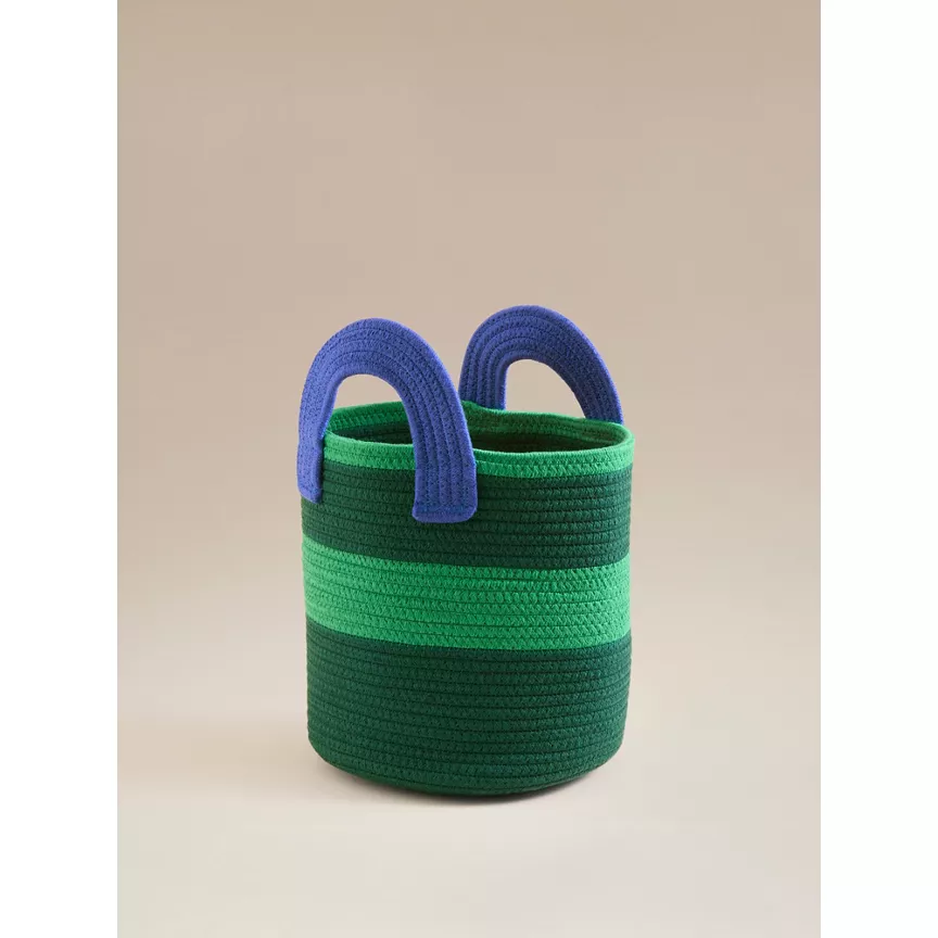 George Home Green Dark Garden Rope Storage Basket