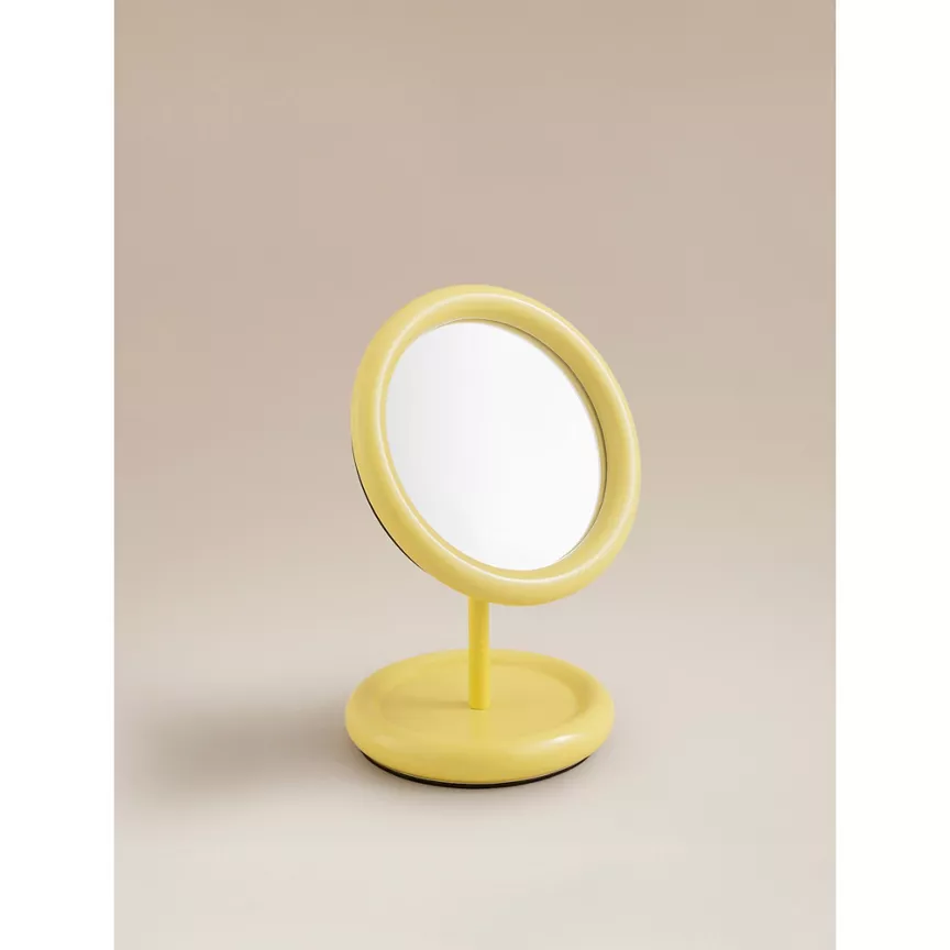 George Home Yellow Lucky Charm Round Stoneware Mirror
