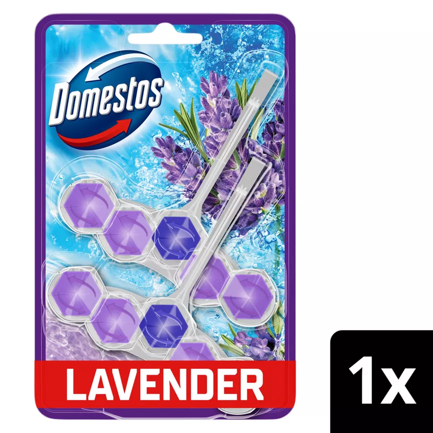 Domestos Power 5 Toilet Rim Blocks Lavender 2x 50 g