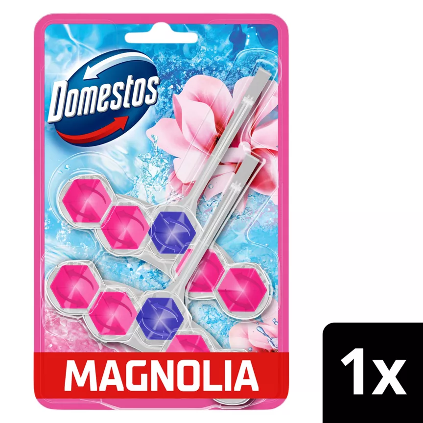 Domestos Power 5 Toilet Rim Blocks Magnolia 2x 50 g