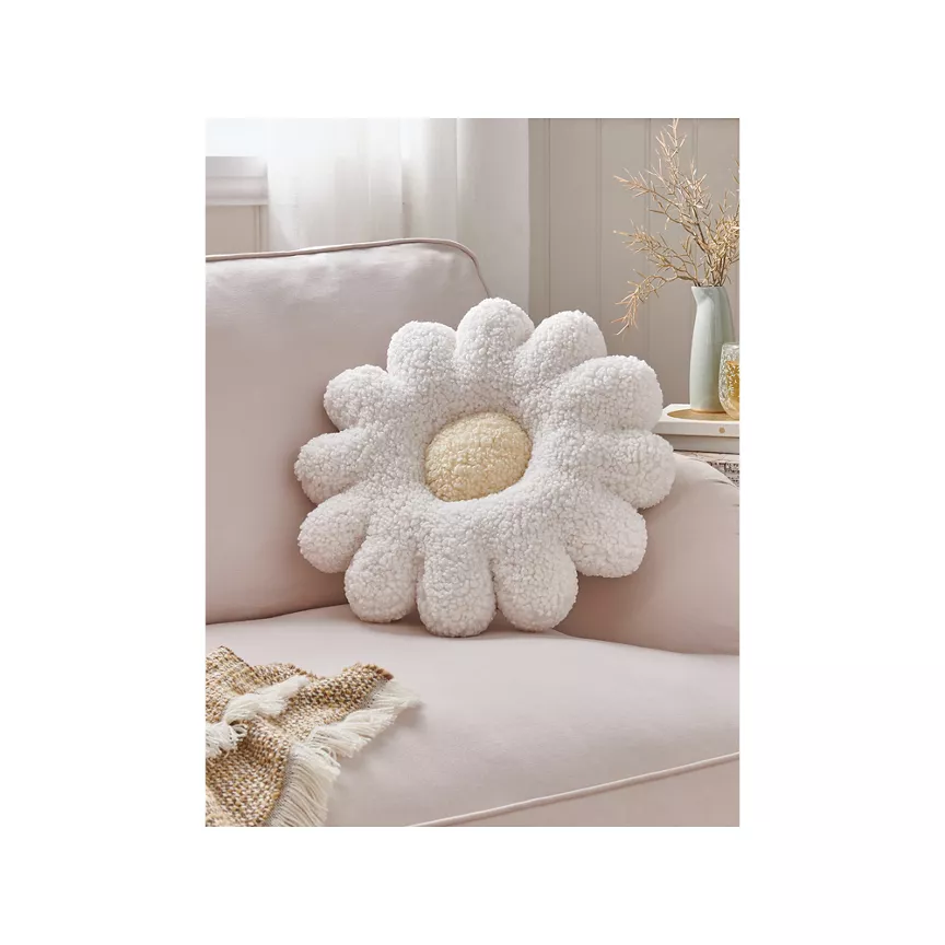 At Home with Stacey Solomon Yellow Daisy -Shaped Cushion