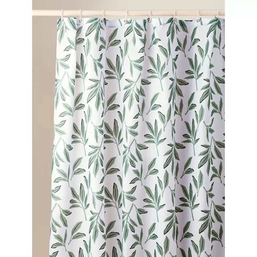 George Home Green Sanctuary Leaf Shower Curtain