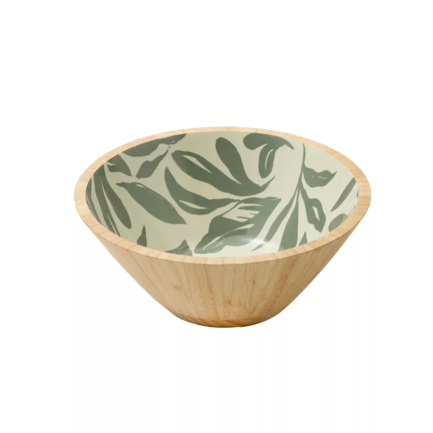 George Home Bamboo Bowl Leaf 25x25x10cm