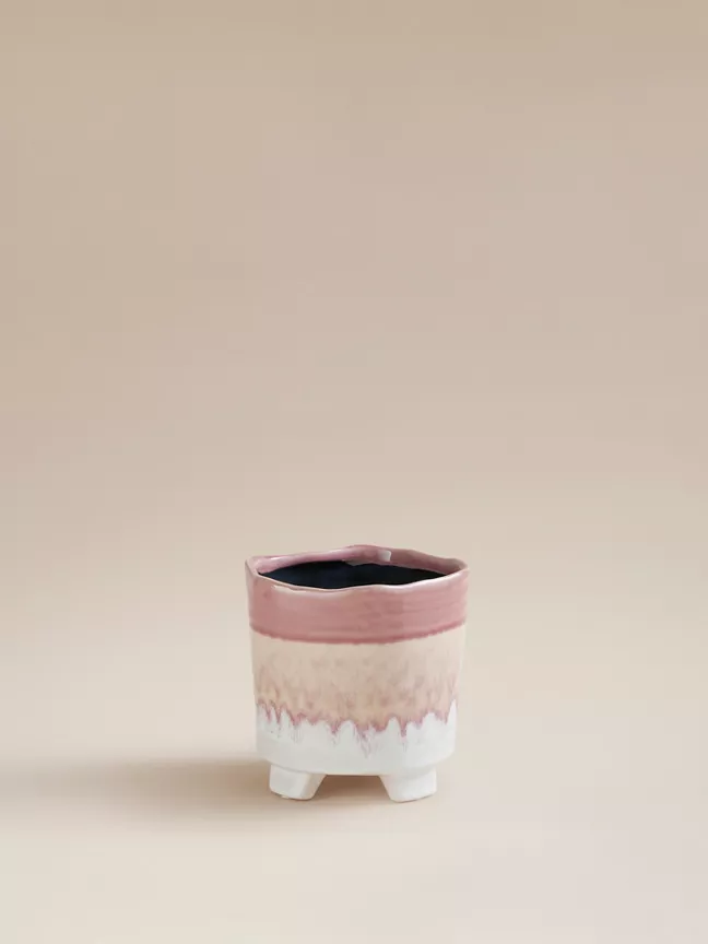 George Home Stone Glazed Planter 15.5x15.5x15.5cm