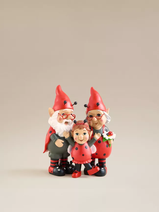 George Home Ladybird Family Gnome 17x9.5x20.5cm