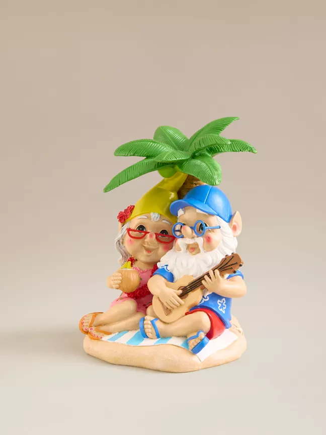 George Home Palm Tree Grandparents Gnome  12x13x17cm
