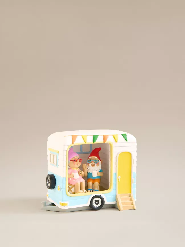 George Home Grandparents in Caravan Gnome 17.5x11.5x14cm