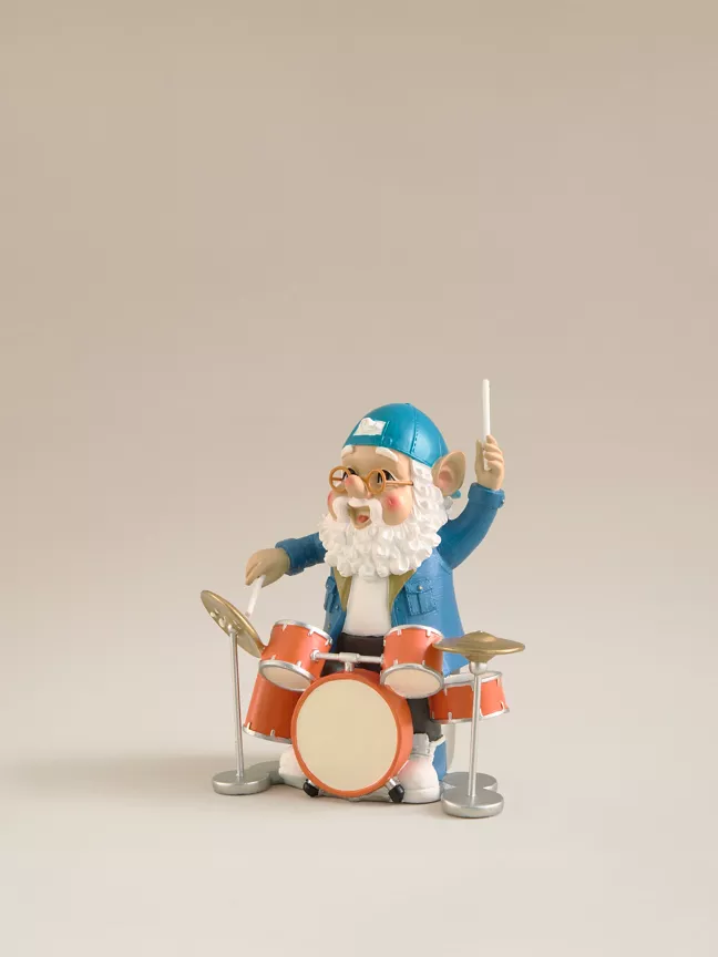 George Home Drummer Grandad Gnome 15.5x11.3x18cm