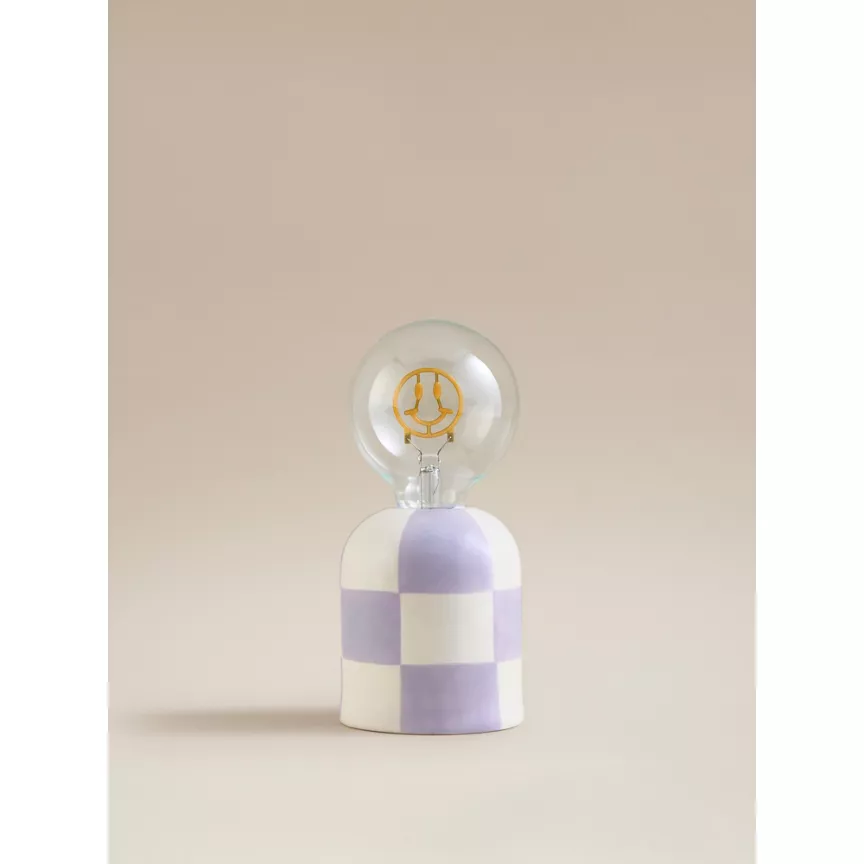 George Home Lilac Portable Checkerboard Lamp
