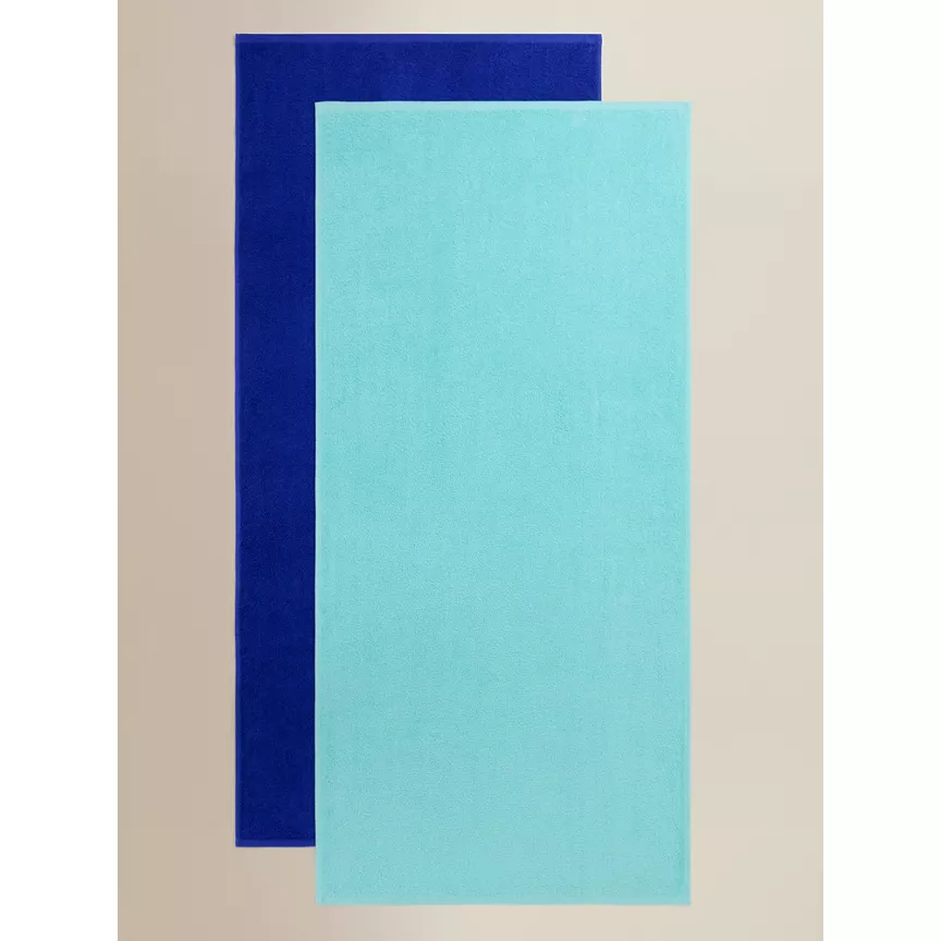 George Home Blue & Aqua Cotton Beach Towels - Set of 2