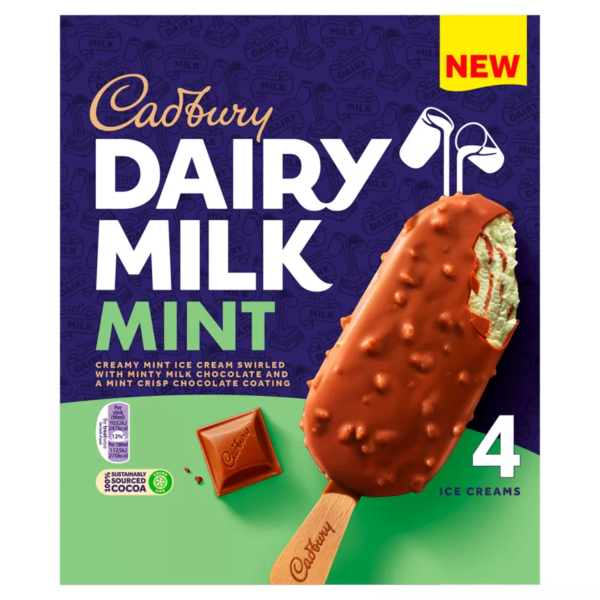 Cadbury Mint Ice Cream 4 x 90ml (360ml)
