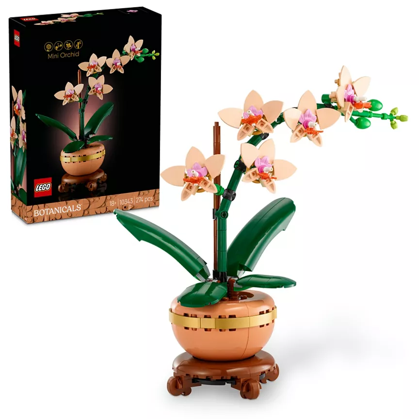 LEGO Botanicals Mini Orchid Faux Plant Set for Adults 10343