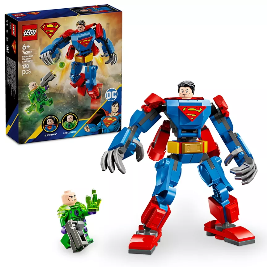 LEGO DC Superman Mech vs. Lex Luthor Super Hero Toy 76302