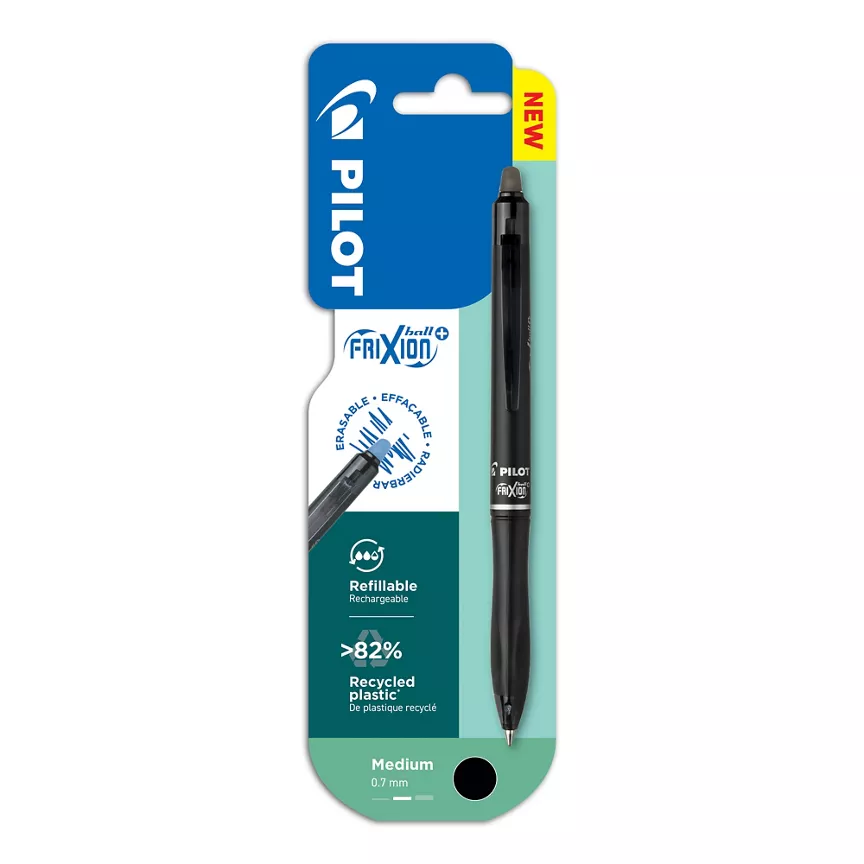 Pilot Frixion Ball Plus Earasable Gel 1pk Black