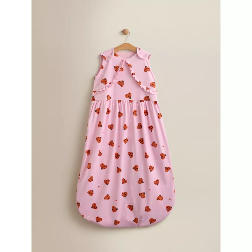 George Home Pink Love Bug Jersey Cotton Sleep Bag 1 Tog