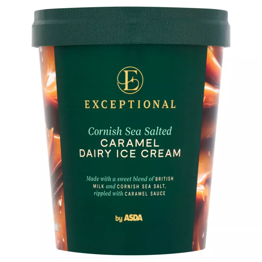Exceptional by ASDA Cornish Sea Salted Caramel Dairy Ice Cream 500ml