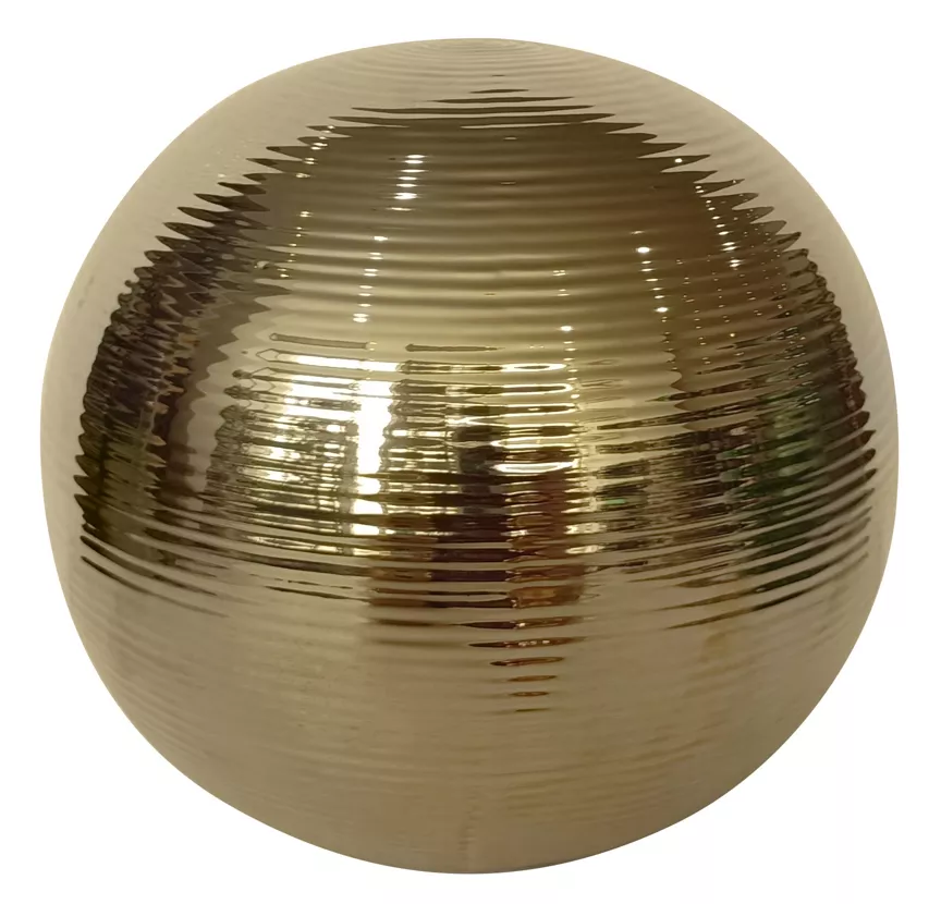 George Home Large Ribbed Gold Ball 18.5x18.5x17cm