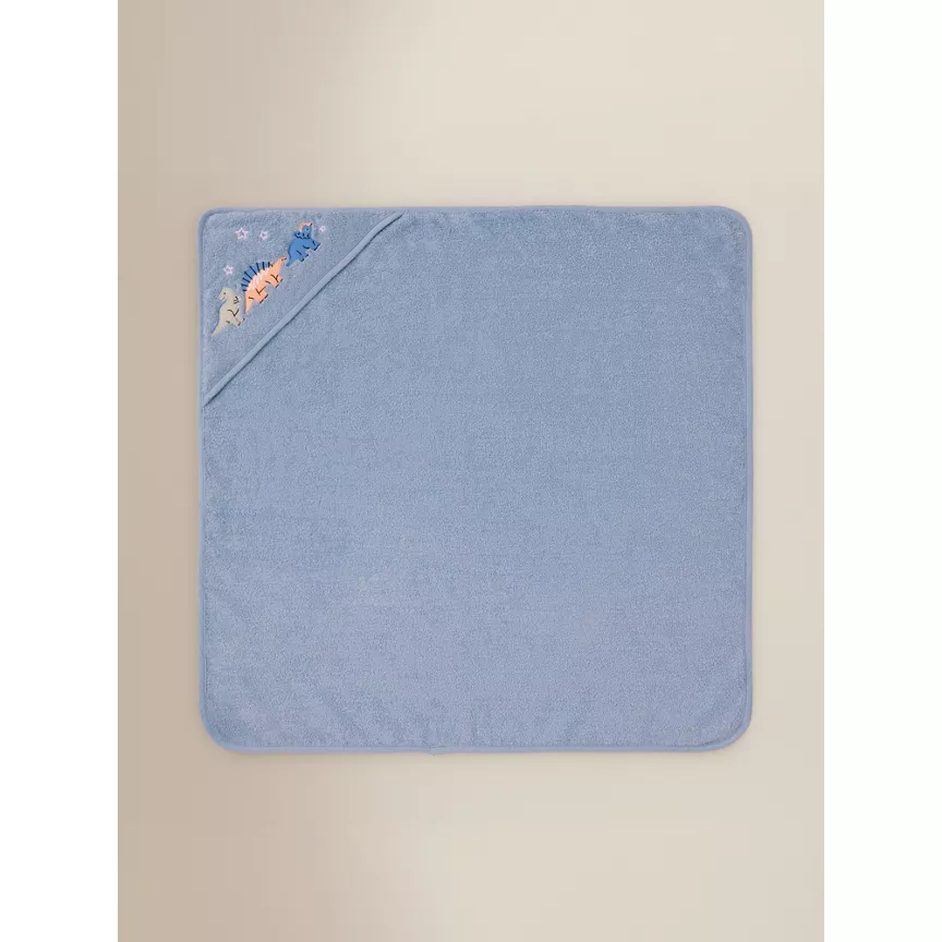 George Home Blue Dinosaur Cotton Hooded Towel