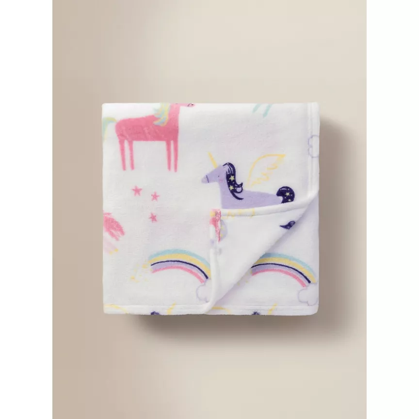 George Home Unicorn Fleece Blanket - 120cm x 150cm