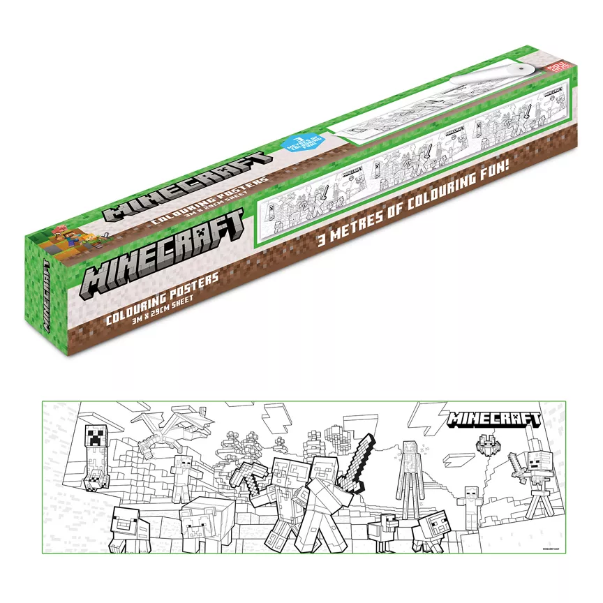 Minecraft Colouring Roll