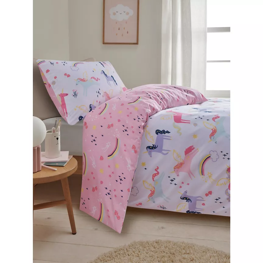 George Home Unicorn Reversible Duvet Set