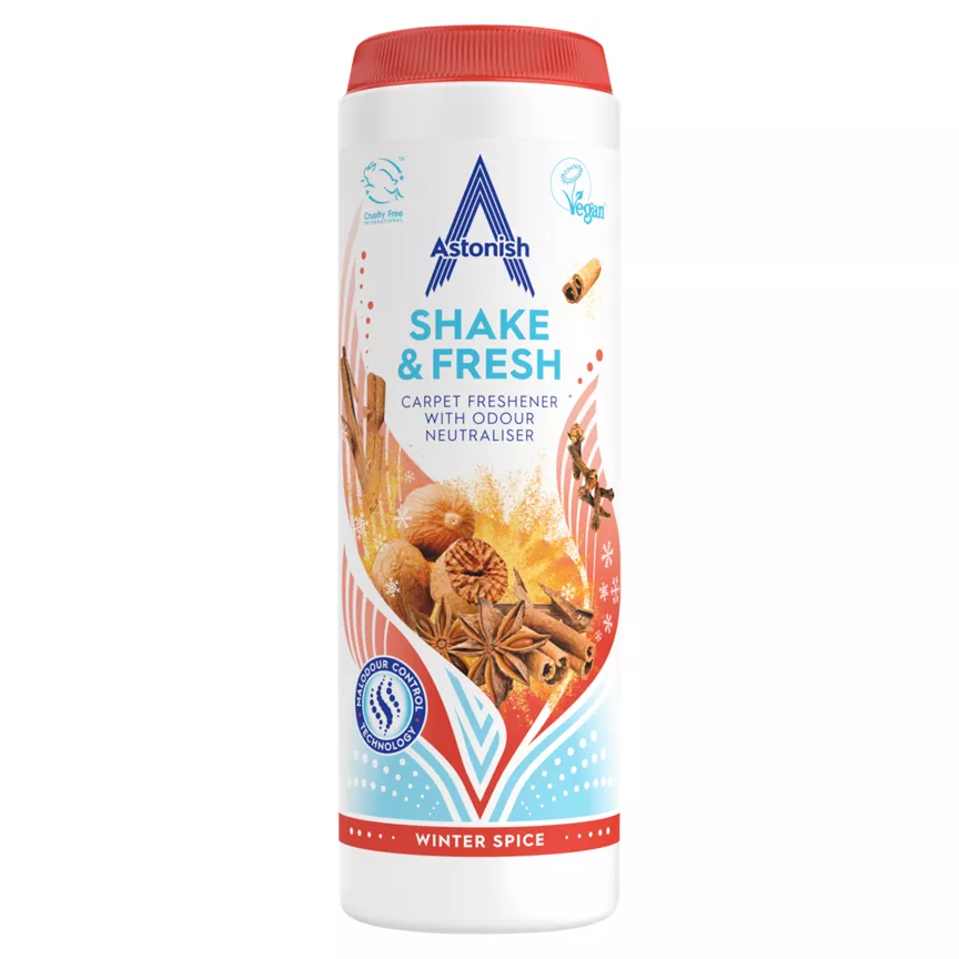 Astonish Shake & Fresh Winter Spice Carpet Freshener with Odour Neutraliser 350g