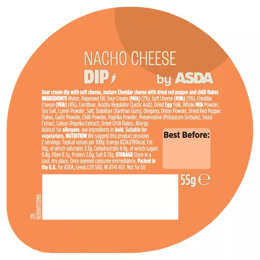 ASDA Nacho Cheese Dip 55g