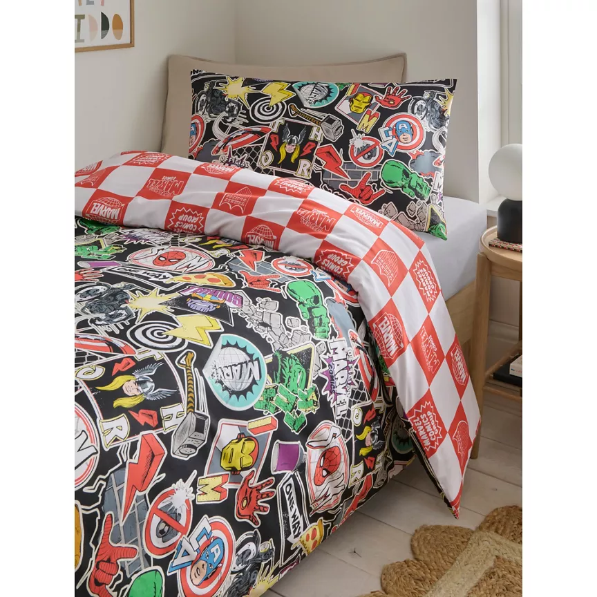 George Home Marvel Single Reversible Duvet Set - Single