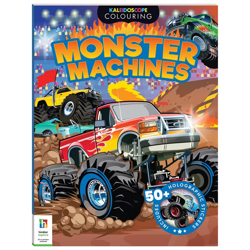 Kaleidoscope Sticker and Colouring Book Monster Machines
